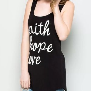 Acting Pro 'Faith Hope Love' Tank SZ 1X NWOT